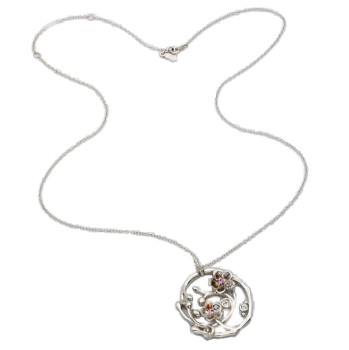 Silver & 9ct Gold Clogau Pendant with Chain